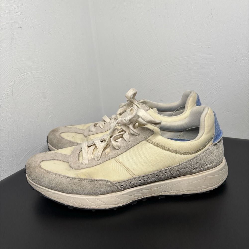 Cole Haan Men's Grand Atlantic Textured Sneakers‎ Ivory Shoes Size 13M C38116